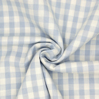 100% Baumwollstoff Meterware Webware Vichy Karo groß 1cm Hellblau, ab 0,5 Meter 100% Baumwollstoff Meterware Webware Vichy Karo groß 1cm Hellblau, ab 0,5 Meter