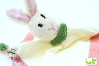 Vorschau: Schmusetuch, Schnuffeltuch, Schnullertuch mit Hasen für Mädchen Vorschau: Schmusetuch, Schnuffeltuch, Schnullertuch mit Hasen für Mädchen