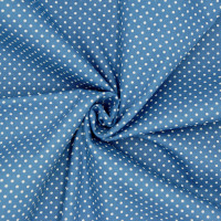 100% Baumwollstoff Meterware Popeline Punkte 2mm Indigo-Blau, ab 0,5 Meter 100% Baumwollstoff Meterware Popeline Punkte 2mm Indigo-Blau, ab 0,5 Meter