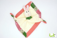 Vorschau: Schmusetuch, Schnuffeltuch, Schnullertuch mit Hasen für Mädchen Vorschau: Schmusetuch, Schnuffeltuch, Schnullertuch mit Hasen für Mädchen