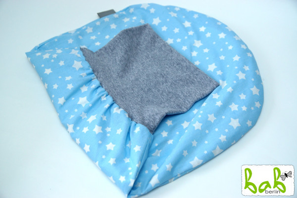Strampelsack in Hellblau mit Sternen Baby 0-6 Monate Pucksack Schlafsack gefüttert oder ungefüttert