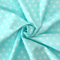 100% Baumwollstoff Meterware Popeline Sterne 1cm Mint, ab 0,5 Meter 100% Baumwollstoff Meterware Popeline Sterne 1cm Mint, ab 0,5 Meter