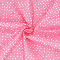100% Baumwollstoff Meterware Popeline Punkte 2mm Rosa, ab 0,5 Meter 100% Baumwollstoff Meterware Popeline Punkte 2mm Rosa, ab 0,5 Meter