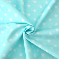 100% Baumwollstoff Meterware Popeline Sterne 2cm Mint, ab 0,5 Meter 100% Baumwollstoff Meterware Popeline Sterne 2cm Mint, ab 0,5 Meter