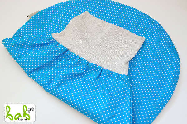 Strampelsack in Blau mit Punkten Baby 0-6 Monate Pucksack Schlafsack gefüttert oder ungefüttert