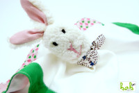 Vorschau: Schmusetuch, Schnuffeltuch, Schnullertuch mit Hasen für Mädchen Vorschau: Schmusetuch, Schnuffeltuch, Schnullertuch mit Hasen für Mädchen