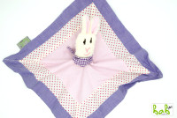 Vorschau: Schmusetuch, Schnuffeltuch, Schnullertuch mit Hasen für Mädchen Vorschau: Schmusetuch, Schnuffeltuch, Schnullertuch mit Hasen für Mädchen