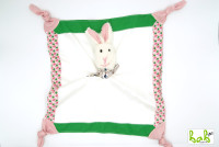 Vorschau: Schmusetuch, Schnuffeltuch, Schnullertuch mit Hasen für Mädchen Vorschau: Schmusetuch, Schnuffeltuch, Schnullertuch mit Hasen für Mädchen