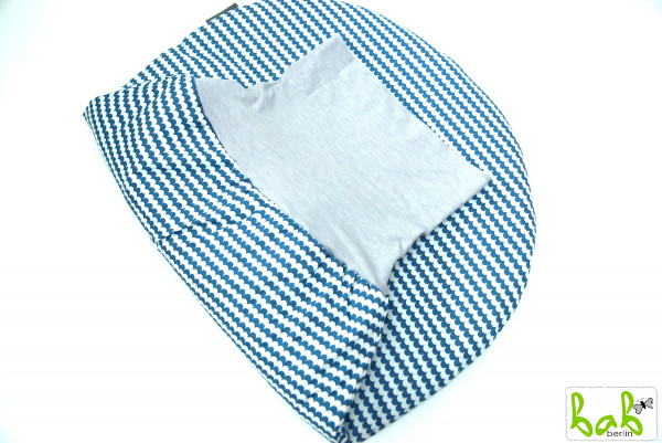 Strampelsack Baby 0-6 Monate Pucksack Schlafsack gefüttert oder ungefüttert Blau Wellen